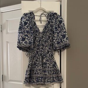 Navy and White Women's Dress